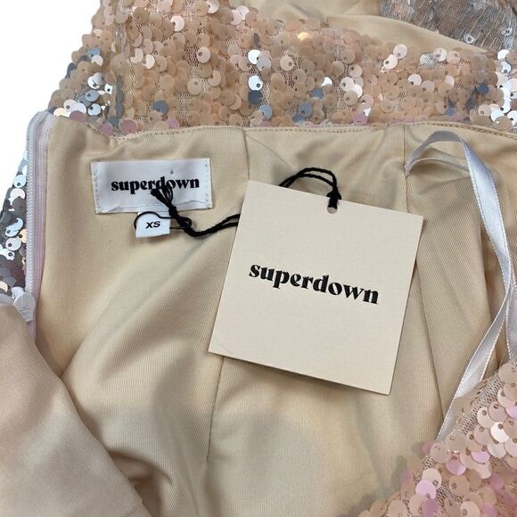 Superdown Aubree Sequin Set in Pink Multi XS NWT - Picture 9 of 9